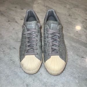 Adidas Superstar 80s Gray Snakeskin